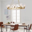 Loft Industry Modern - Lotus Rib Oval Chandelier